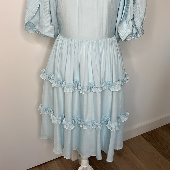 Rachel Parcell Ruffle Sleeve Dress Size XS Spring Baby Light Blue - Picture 4 of 16